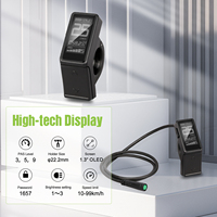 Pantalla UART Protocol DM03 en blanco y negro para bicicletas eléctricas, accesorios verticales impermeables de 5 pines, pantalla hembra para bicicletas eléctricas y patinetes eléctricos.