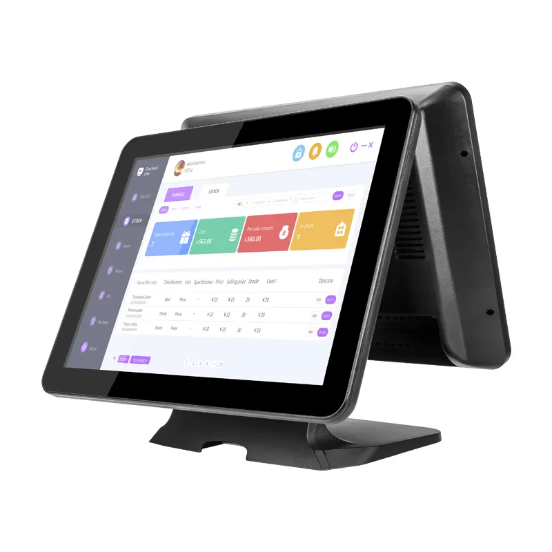 2024 New model Manufacturer Supply 15inch Dual Touch Screen All-in-One Computers POS System Cash Register Sale