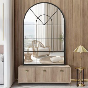 Miroir mural de luxe sur mesure, grand format, avec cadre en fer noir, design contemporain, à suspendre, en verre fait main, New <span class=keywords><strong>Hope</strong></span> - Product Image 4