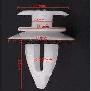 Clip de panel de puerta con hebilla duradera 1479 con almohadilla de esponja para BMW E34 E36 E38 E39 E46 M3, plástico blanco - Product Image 4
