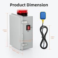 Panel de Control de Alarma de Agua para Bomba Sumergible Joinfworld POP-PM-WA |   Protector de inundación de circuito independiente con contactor de CA impermeable de 110 dB