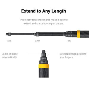 Nuova versione in fibra di carbonio edizione estesa Selfie Stick per Insta ONE RS (1 pollice 360 escluso)/ONEX2/ONER/ONEX/ONE accessori - Product Image 3