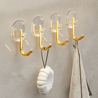 Nouveauté : Crochets adhésifs multifonctionnels en acrylique de luxe léger, sans perçage, à forte adhérence pour suspendre les vêtements dans la salle de bain et la salle de séjour