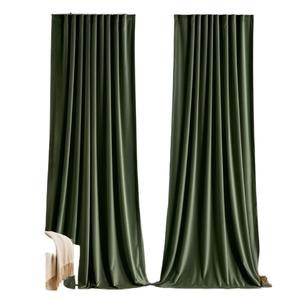 <span class=keywords><strong>Tende</strong></span> Oscuranti DaiRui in Velluto Pesante, Pannelli Lunghi in Nero, <span class=keywords><strong>Bordeaux</strong></span>, Verde Oliva, Rosso Scuro, con Occhielli <span class=keywords><strong>e</strong></span> Pieghe a Pizzico, 100% Poliestere - Product Image 1