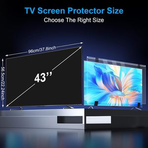 Protector de pantalla de <span class=keywords><strong>TV</strong></span> de 43 pulgadas personalizado, HD transparente panel de pantalla, protección acrílica para <span class=keywords><strong>TV</strong></span>, soporte de punto único/doble montado en la pared - Product Image 4