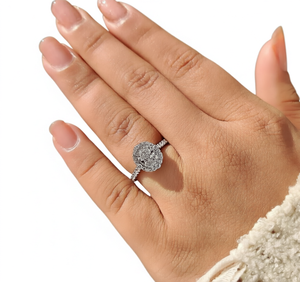 Wholesale Fine <b>Rings</b> Gold Plated S925 Sterling <b>Silver</b> Brilliant Cut 0.5-carat VVS Diamond Women's Classic Style for Wedding - Product Image 1