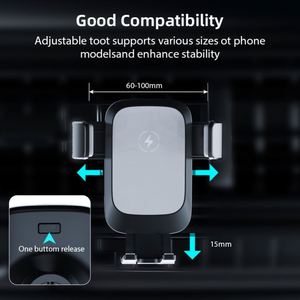 Nuevo Soporte de Carga Inalámbrica para Auto, Cargador Inalámbrico de 15W, Soporte para Teléfono con Carga Rápida en el Auto - Product Image 4