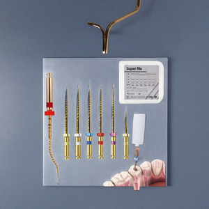 Precio de fábrica, limas Endo dentales flexibles NITI doradas, herramienta rotativa de conducto radicular activada por calor, herramienta de Odontología de Metal - Product Image 3