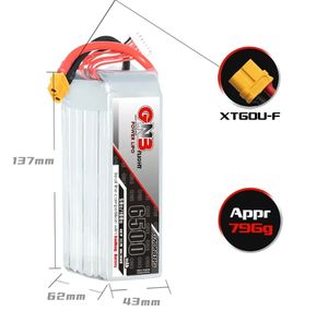 Batterie au lithium polymère GNB 22,2 V 6S 6500/8000/10000 mAh pour accessoires FPV XT60 XT90 XT150, noire - Product Image 4