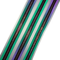 Ruban réfléchissant triangulaire photoluminescent non adhésif, 3 cm, polyester blanc, luminescent dans le noir, personnalisable en usine