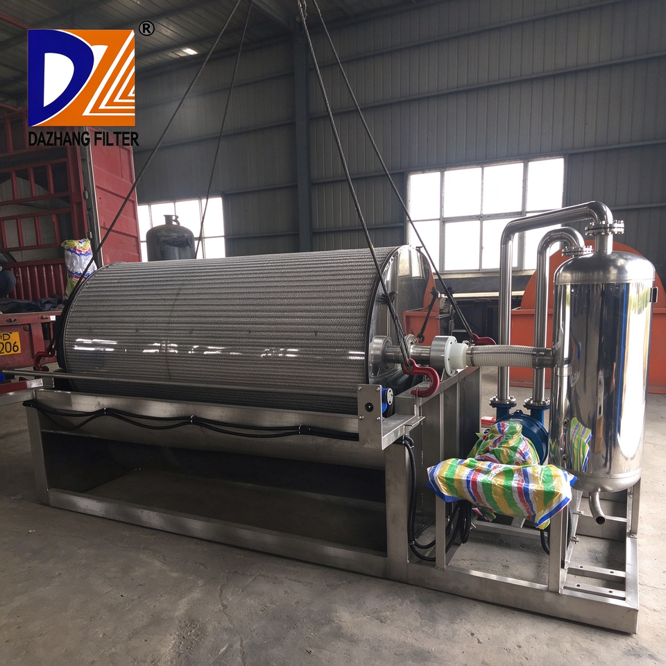 Vacuum Packing Process Stable Running Rotary Drum Vacuum Filter Starch Slurry Dewatering ...