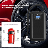 Portable 12V ABS Single Cylinder Car Inflator Pump for Electric Bicycle and Motorcycle with Digital Display Tire Pressure Gauge