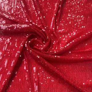 Tissu à paillettes nude en gros, tissu à paillettes transparent, tissu en dentelle à sequins de luxe pour robe de soirée femme - Product Image 5