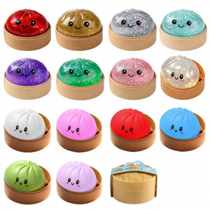 Soft Promotional Mystery Giant <b>Glitter</b> Dumpling Squishy Toy Rainbow Dumplings Stress Ball Jumbo Dumpling Squishy Set Toys - Product Image 5