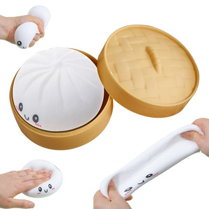 2026 Promotionele Schattige Lachende Dumpling Stoombroodje Bao TPR Squishy Stressbal Simulatie Eten Dumpling Squishy Fidget Toy - Product Image 6
