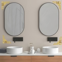 Acrylic Mirror Corner Stickers Self-Adhesive Removable Decorative Mirror for Home Living Room Background Multi-Scene Use