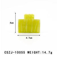 CANYUAN Pince à cheveux unisexe en acétate vert citron de 4,7 cm, à double dents antidérapantes, petite pince à maintien fort pour cheveux fins, accessoires de mode