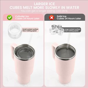 Grand bac à glaçons en silicone pour gobelets de 20-30-40 oz, moule à glace à dissolution lente avec couvercle, facile à démouler - Product Image 4