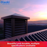 Capot de cheminée carré en alliage d'aluminium pour villa, à persiennes, étanche à la pluie, pour ventilation de fumée et évacuation, avec prévention du reflux, Modèle Guangzhou