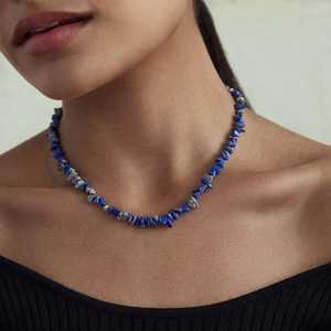 Nouveau Bracelet et Collier Minimaliste <span class=keywords><strong>Chic</strong></span> en Acier Inoxydable Plaqué Or, Bijoux Irréguliers Colorés Effet Écrasé pour Hommes et Femmes - Vente Flash Dina - Product Image 3