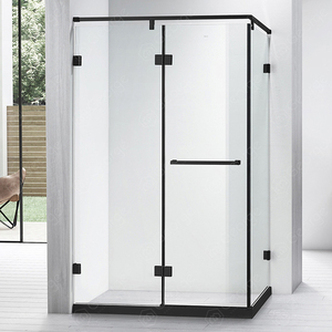 Salle de douche à vapeur d'angle carrée moderne avec baignoire à remous Charnière sans cadre Style ouvert pour hôtels - Product Image 1