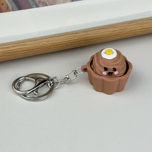 Porte-clés RJ Mini Steamed Bun, pendentif clicker en forme de gâteau à pétrir, à rebond doux, anti-stress, accessoires de décoration pour sac, jouets relaxants - Product Image 5