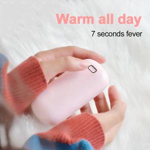 Calentador de manos eléctrico y reutilizable, Mini batería portátil recargable por USB, para invierno, 2022 - Product Image 3