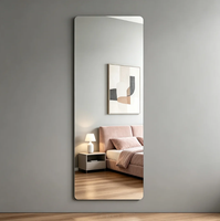 Miroir LED pleine longueur avec variateur d'intensité tactile, miroir mural pour chambre à coucher OEM/ODM
