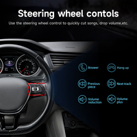 Autoradio 7 pouces avec écran tactile, double DIN, lecteur MP5, stéréo de voiture, USB, AUX, microphone intégré, Carplay