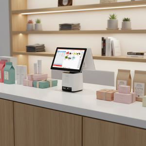 Caja Registradora Computarizada con Pantalla Táctil Dual, Sistema POS para Computadora. Terminal Punto de Venta Windows con Pantalla Táctil e Impresora - Product Image 1