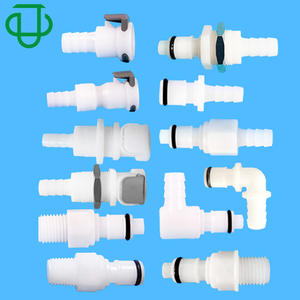 JU Collection POM Plastic AP Series <b>Quick</b> Connect Male Coupling With Valve 6-10mm Pipe Grade Injection Molding - Product Image 4