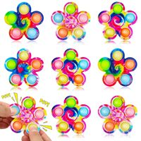 Juguete Sensorial Antiestrés de Plástico Pop It, Spinner de Burbujas para Dedos, Almohadilla Simple para Manos