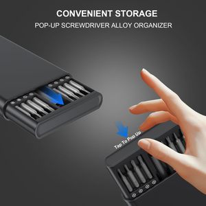 Kit de tournevis magnétique portable 63-en-1 personnalisable pour réparation DIY avec poignée en acier, support OEM - Product Image 5