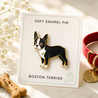 Gros personnalisé nouveau métal chaud Boston Terrier émail broche chien noir broche cadeaux pour les amoureux des chiens plaqué Boston Terrier épinglette