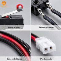 Câblage OEM pour micro-interrupteur à levier, cuivre OFC, 2 broches, PVC, 12V, connecteur plastique blanc, équipement d'automatisation, contrôle