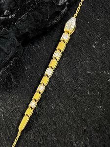 Pulsera de Serpiente de Oro Real de 18k de Lujo Xinfly con Diamante Natural de 0.13ct, Pulseras de Cadena y Eslabones Finos, Bonitas para Damas - Product Image 4