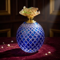 Bouteille d'huile essentielle classique en verre cristal sculpté et gravé, diffuseur d'aromathérapie, vase décoratif, artisanat, décoration intérieure