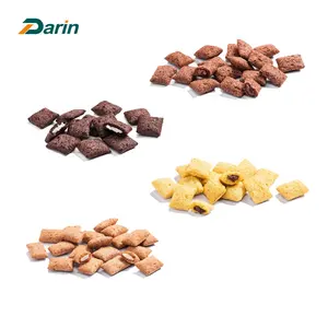 Chocolate pillows for breakfast choco cereal extruder line