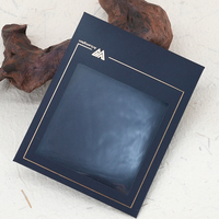 Papel de Embalaje Mate Azul Marino Oscuro Sólido Económico ODM con Impresión de Lámina Personalizada para Empaque de Accesorios Pequeños de Boutique