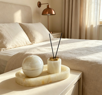 Ensemble diffuseur de parfum en pierre naturelle de luxe, décoration personnalisée pour la maison, l'hôtel, le bureau, décoration aromatique d'intérieur