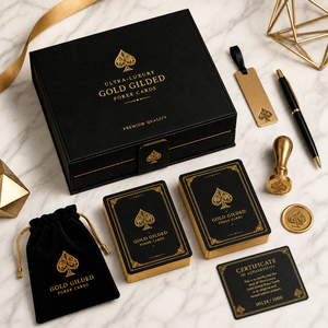 Jeu de cartes de luxe plaqué or personnalisé, coffret cadeau premium pour mariage, jeu de cartes en plastique imperméable, cartes de <span class=keywords><strong>poker</strong></span> anime japonais - Product Image 3