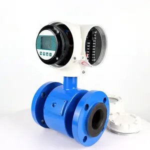 Medidor de fluxo magnético elétrico digital 4-20ma, saída 4 ''medidores de fluxo magnético para água de resíduos/leite/alkali/ácido