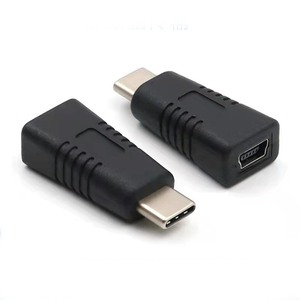 Adaptador Convertidor USB-<span class=keywords><strong>C</strong></span> Tipo-<span class=keywords><strong>C</strong></span> Macho <span class=keywords><strong>a</strong></span> Mini USB 5P Hembra <span class=keywords><strong>a</strong></span> Tipo <span class=keywords><strong>C</strong></span> Macho, Conector de Plástico ABS Negro, Uso Multimedia - Product Image 2