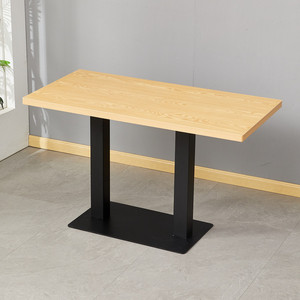 Juego de Mesa y Sillas de Comedor Comerciales de Madera Maciza, Duraderos y Modernos, para 4 Personas, Color Marrón, para Hotel, <span class=keywords><strong>Bistro</strong></span>, Cafetería y Bar - Product Image 2