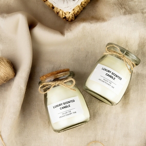Portacandele Vuoto Trasparente Satinato Carino Piccolo Resistente al Calore con Tappo in Sughero per <span class=keywords><strong>Candele</strong></span> Natalizie Fai-da-te Ecologiche Riciclabili - Product Image 4