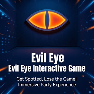 Jeu LED en fibre de verre pour intérieur, motif œil du diable, avec fonction interactive cachée - Product Image 2