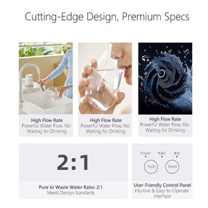 Purificador de Agua de Escritorio de Alto Flujo y Doble Salida sin Tanque de 800G, Filtro de Ósmosis Inversa RO Doméstico para Beber Directamente - Product Image 2
