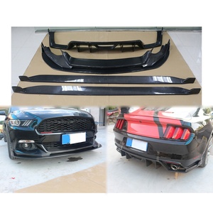 Nuevo Kit de Carrocería para Mustang 2014-2017, Modificación y Mejora, Parachoques Delantero, Alerón Lateral de Fibra de Carbono, Guardabarros, Alerón Trasero, Instalación con Tornillos - Product Image 2