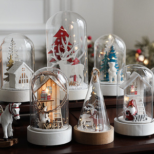 Noël Verre Intérieur Chambre Table Bureau Décoration Père Noël Lumière De Noël Décoration - Product Image 2