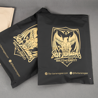 Logo personnalisé brillant or impression noir mat vêtements sacs à fermeture éclair emballage en plastique givré sac à fermeture éclair zip-lock